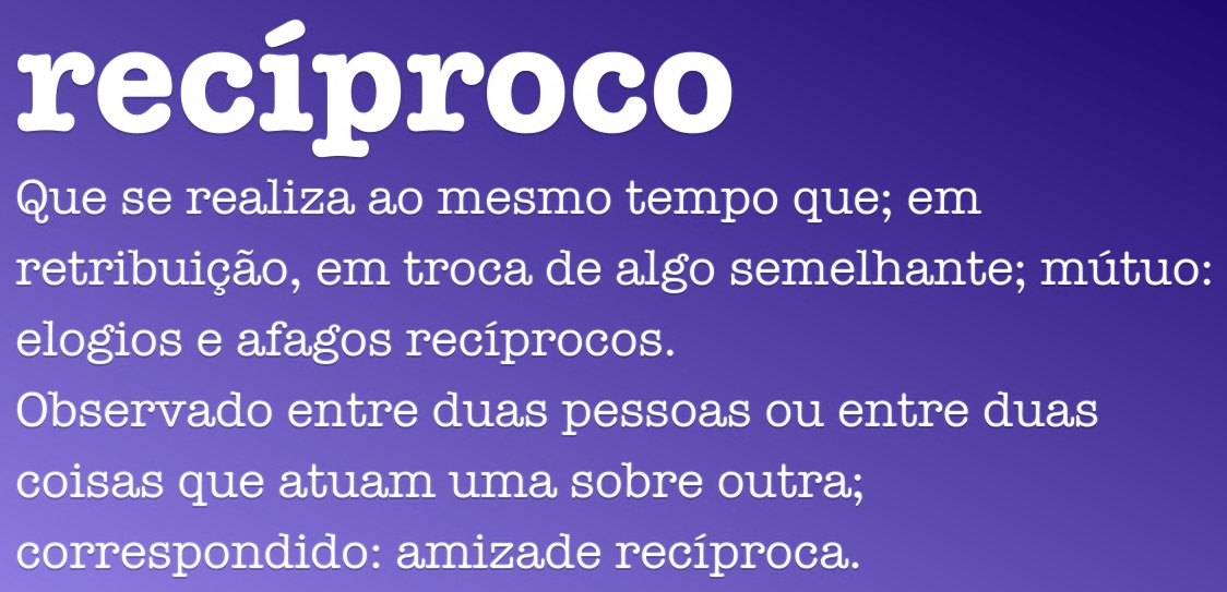 Significado de recíproco